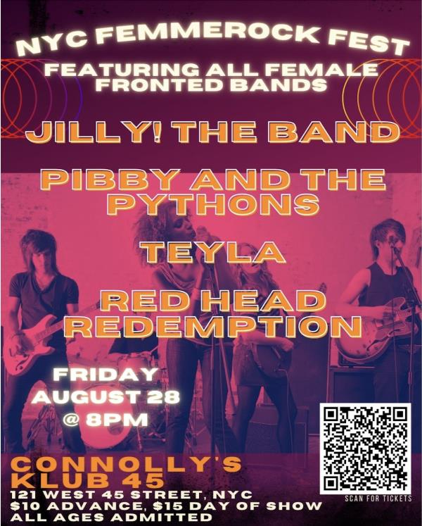 JILLY! The Band/Pibby &the Pythons/Teyla/RedHead Redemption: 